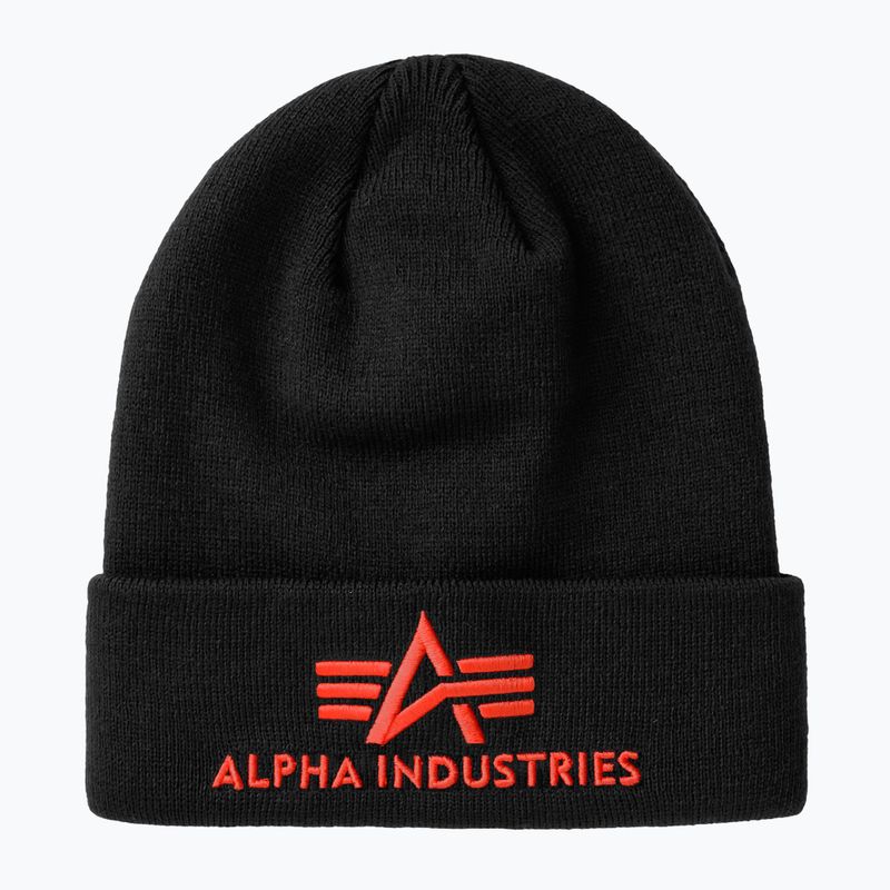 Alpha Industries 3D schwarz/rote Kappe