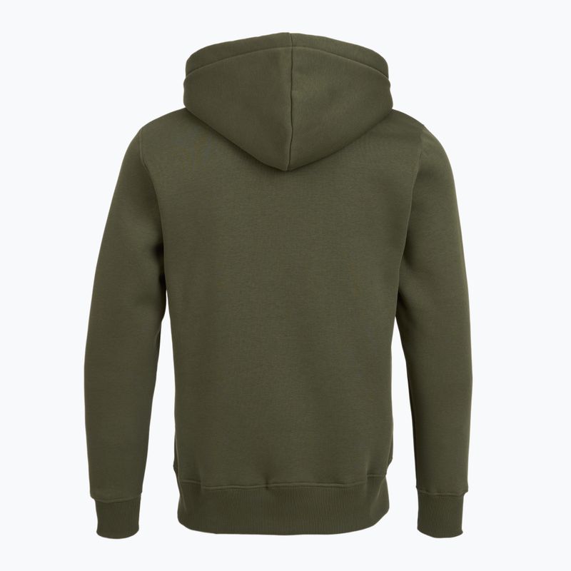 Herren Alpha Industries Basic Zip SL Sweatshirt dunkel oliv 2