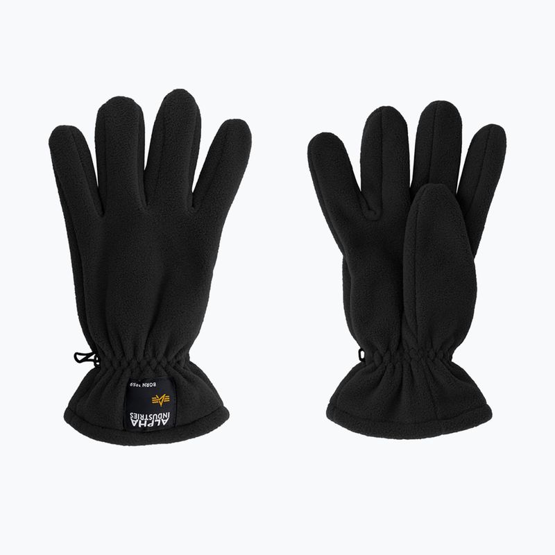 Alpha Industries Label Fleece Handschuhe schwarz