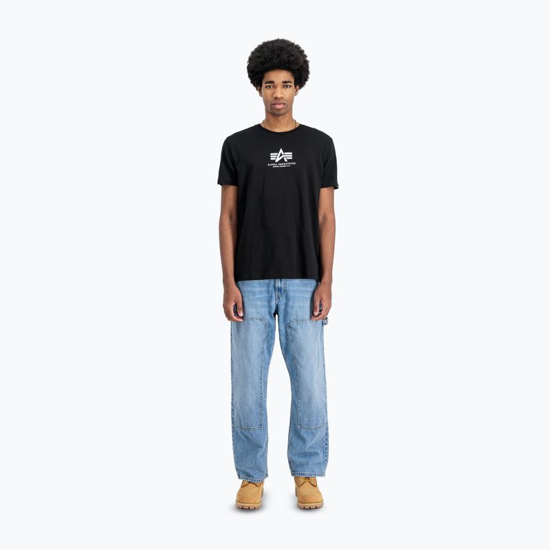 Herren Alpha Industries Basic Mid Logo T-shirt schwarz 2