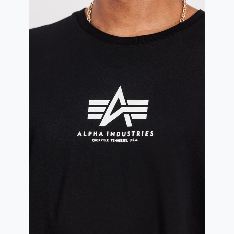 Herren Alpha Industries Basic Mid Logo T-shirt schwarz 6
