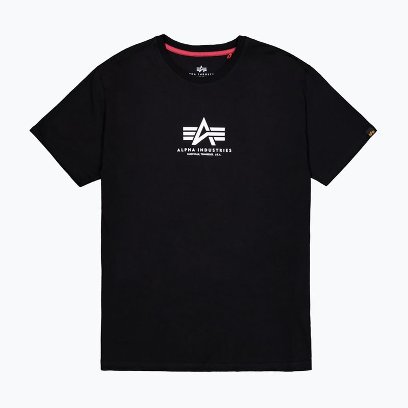 Herren Alpha Industries Basic Mid Logo T-shirt schwarz 7