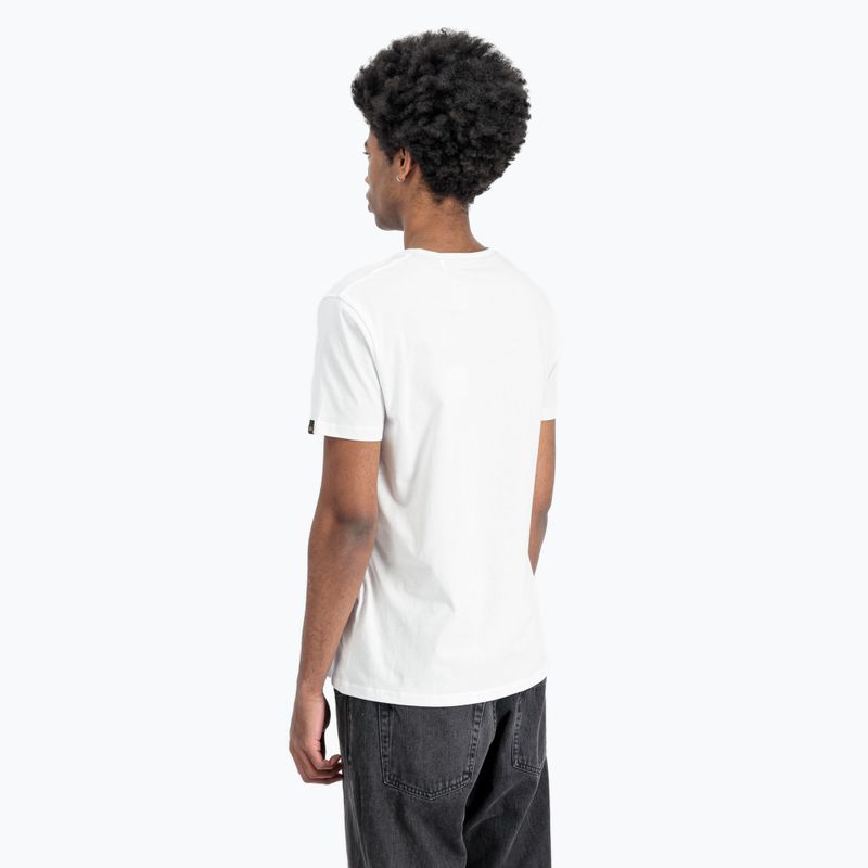 Alpha Industries Herren Basic Mid Logo T-shirt weiß 5