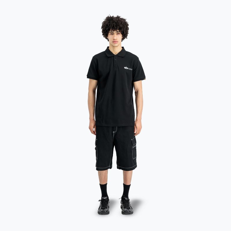 Herren Alpha Industries Basic Polo Small Logo T-Shirt schwarz 2
