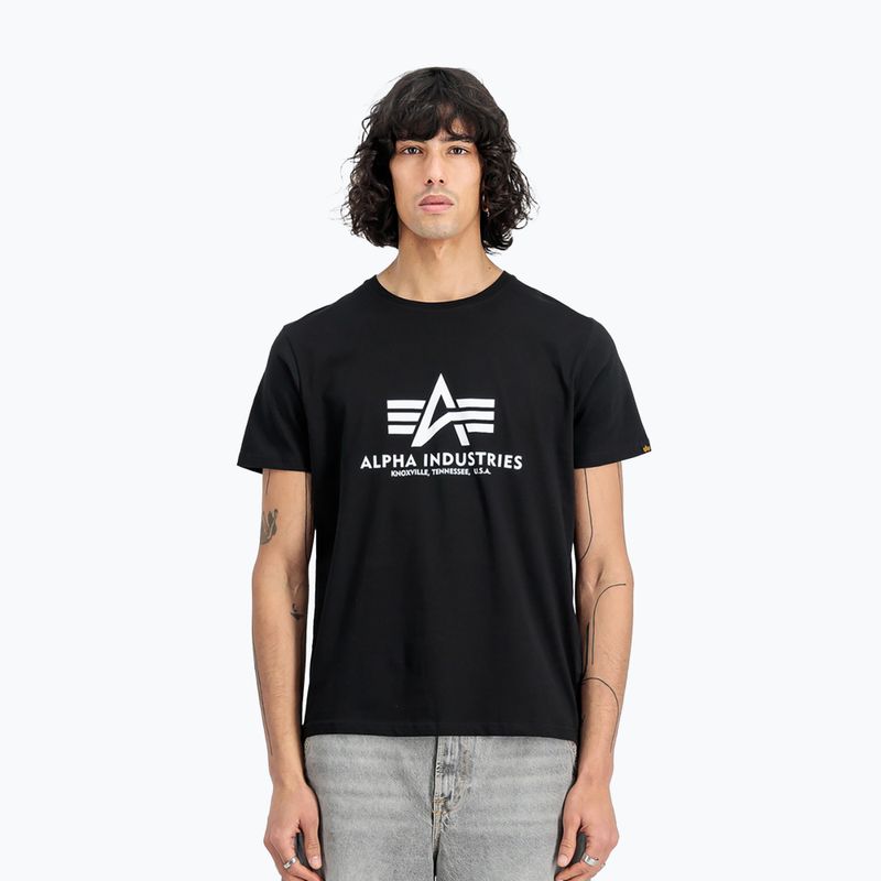 Alpha Industries Herren Basic T Shirts (2 Stück) schwarz