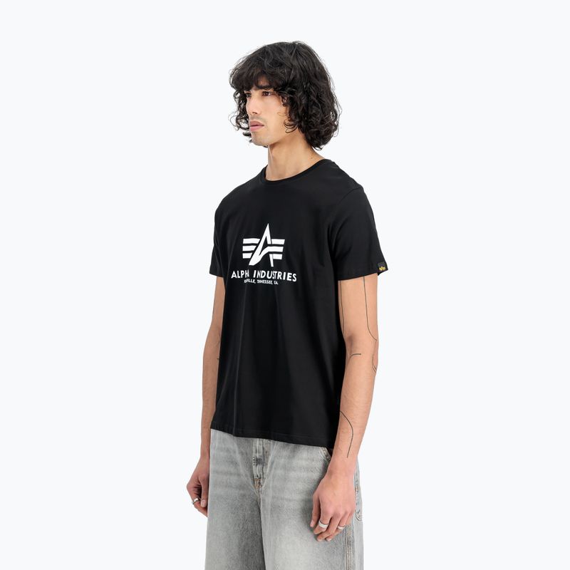 Alpha Industries Herren Basic T Shirts (2 Stück) schwarz 4