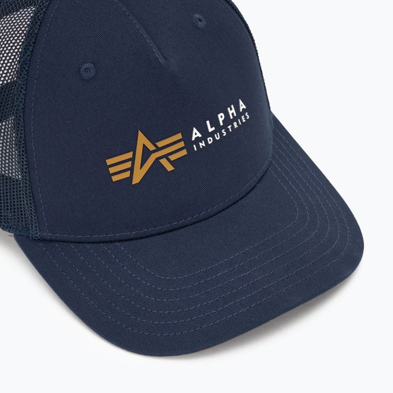 Herren Alpha Industries Label Trucker Baseballmütze rep.blau 3