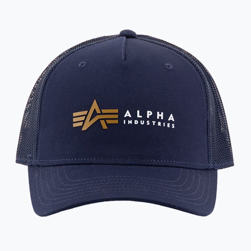 Herren Alpha Industries Label Trucker Baseballmütze rep.blau