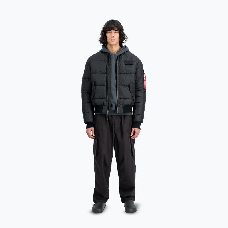Herren Alpha Industries MA-1 Puffer Bomberjacke schwarz 2