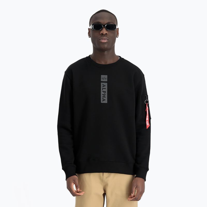 Herren Alpha Industries Reflective Print Pullover schwarz