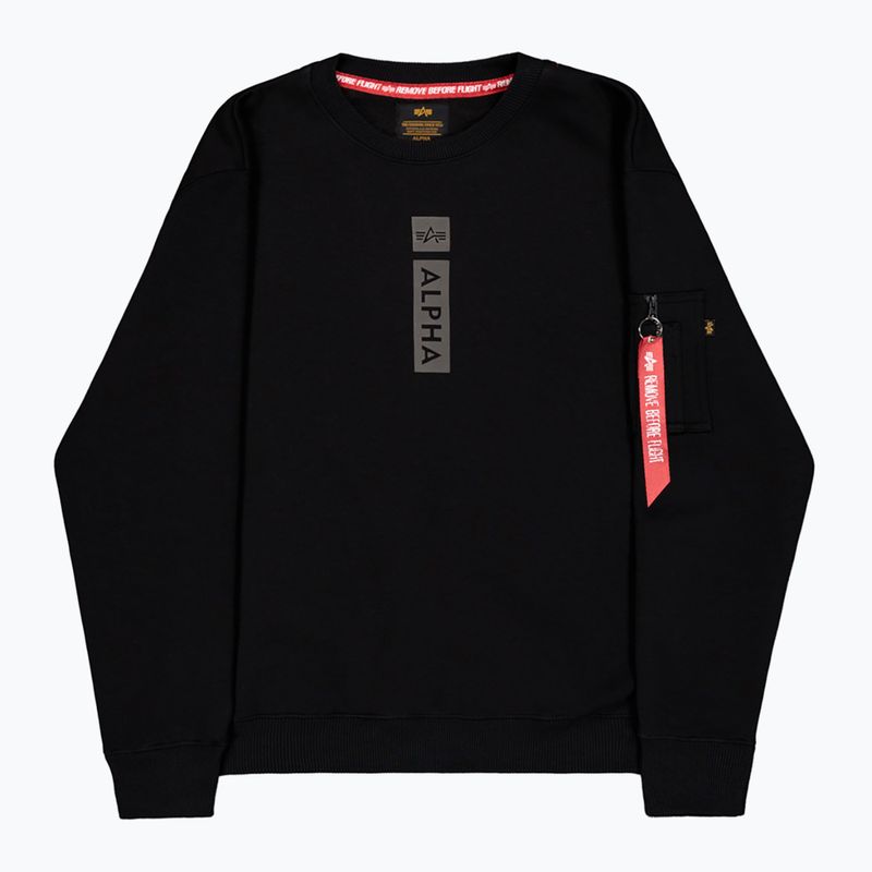 Herren Alpha Industries Reflective Print Pullover schwarz 7
