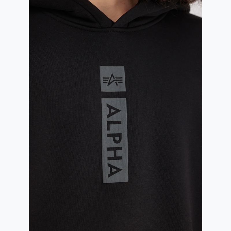 Herren Alpha Industries Puff Print Hoodie schwarz 5