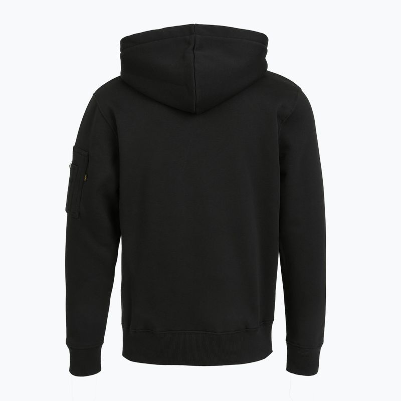 Herren Alpha Industries Puff Print Hoodie schwarz 7