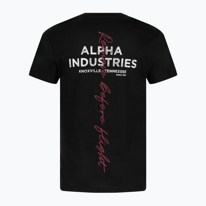 Alpha Industries Herren Signature BP T Shirt schwarz 2