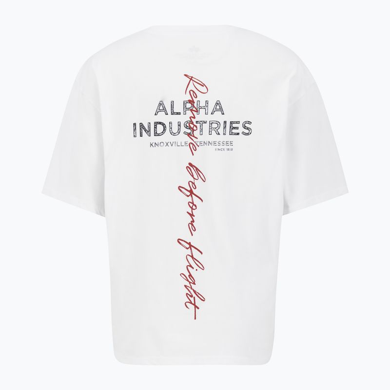 Alpha Industries Herren Signature BP T Shirt weiß 2