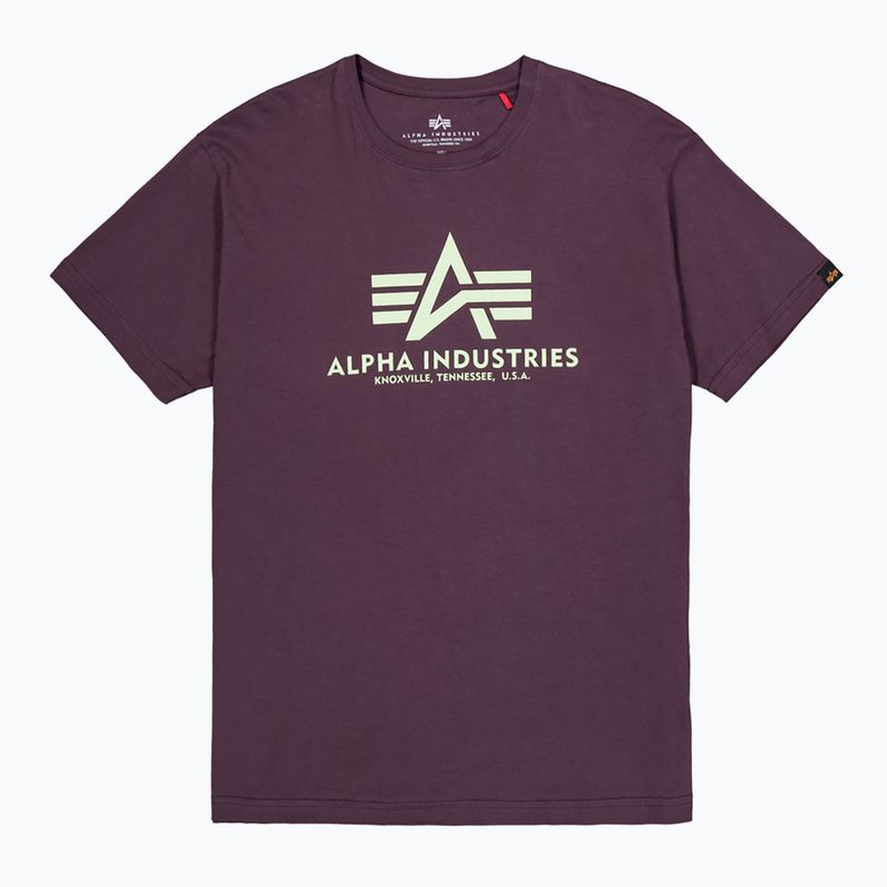 Alpha Industries Herren Basic Pflaumen-T-Shirt