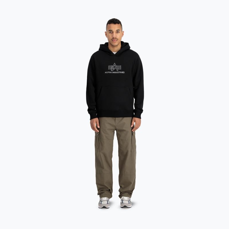 Herren Alpha Industries Basic Hoodie TPU schwarz/chrom 2