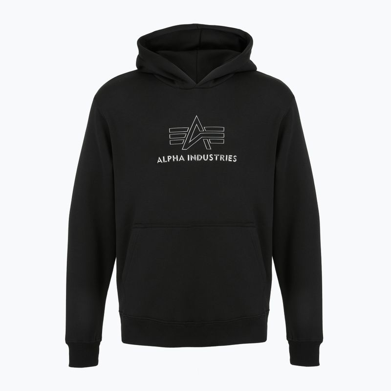 Herren Alpha Industries Basic Hoodie TPU schwarz/chrom 6
