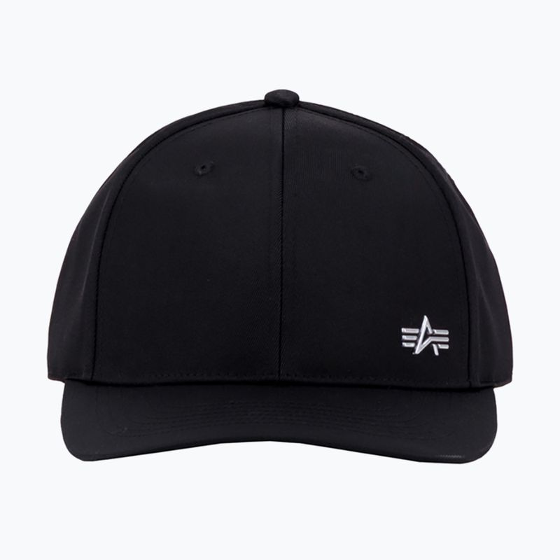 Alpha Industries Metal Label Rep schwarz/metallsilberne Baseballkappe