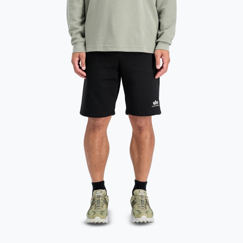 Herren Alpha Industries Basic Small Logo II Shorts schwarz