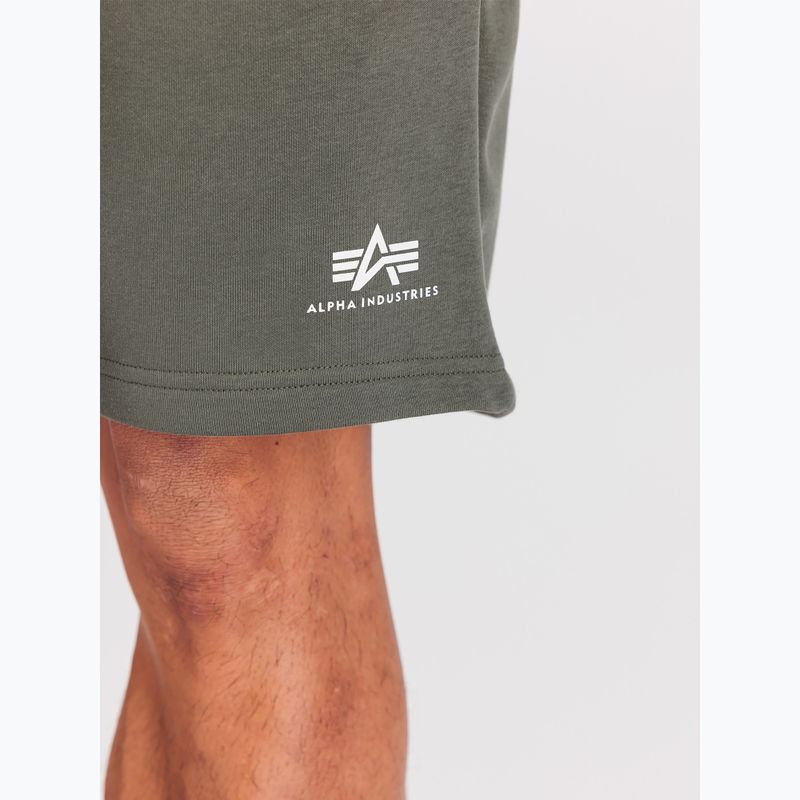 Herren Alpha Industries Basic Small Logo II dunkel oliv Shorts 6