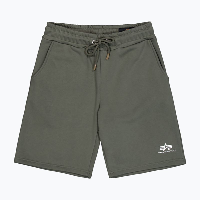 Herren Alpha Industries Basic Small Logo II dunkel oliv Shorts 8