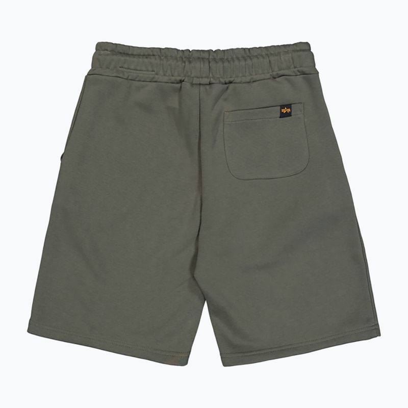 Herren Alpha Industries Basic Small Logo II dunkel oliv Shorts 9