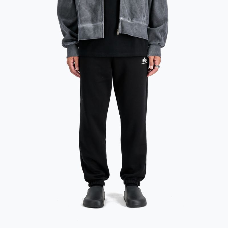 Herren Alpha Industries Basic Small Logo II Jogger Hose schwarz