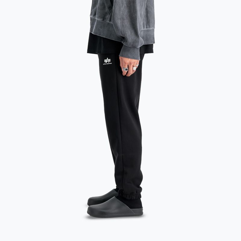 Herren Alpha Industries Basic Small Logo II Jogger Hose schwarz 5