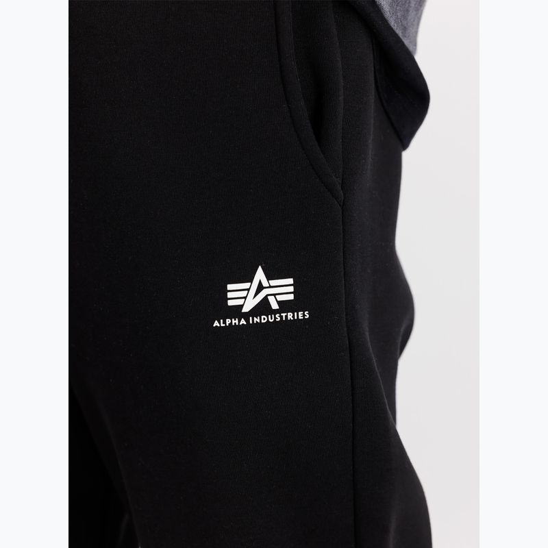 Herren Alpha Industries Basic Small Logo II Jogger Hose schwarz 6