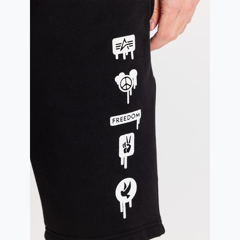 Alpha Industries Herren Freedom Jogger balck Shorts 5