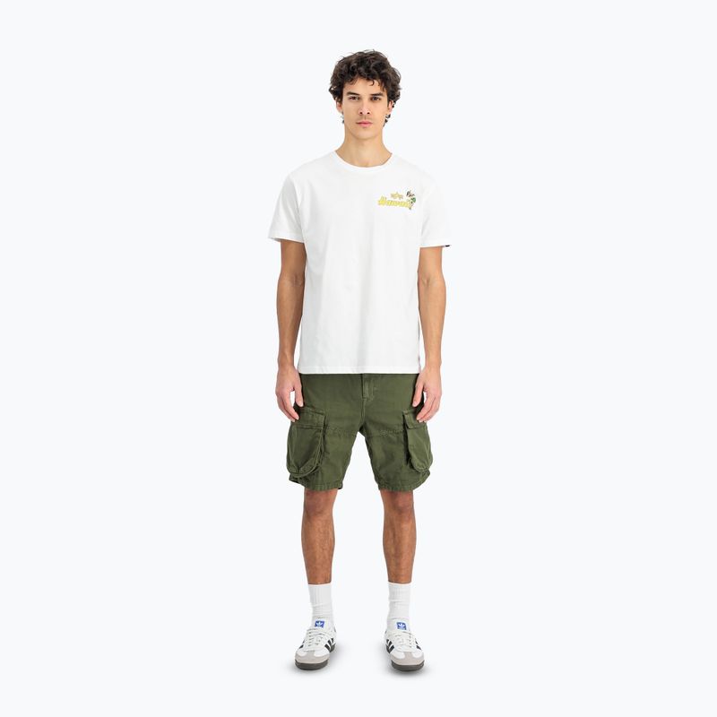 Alpha Industries Herren Pearl Harbor Back Print T-Shirt weiß 2