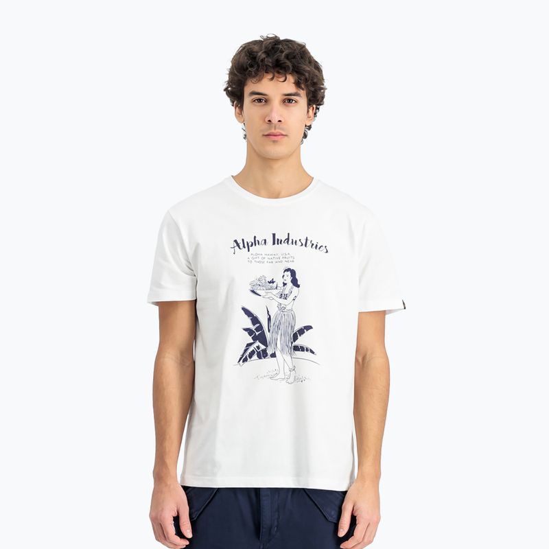 Alpha Industries Herren-T-Shirt Hawaii weiß