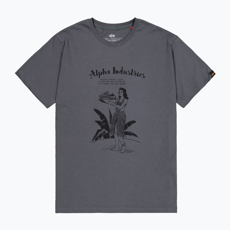 Alpha Industries Herren-T-Shirt Hawaii Vintage grau 7
