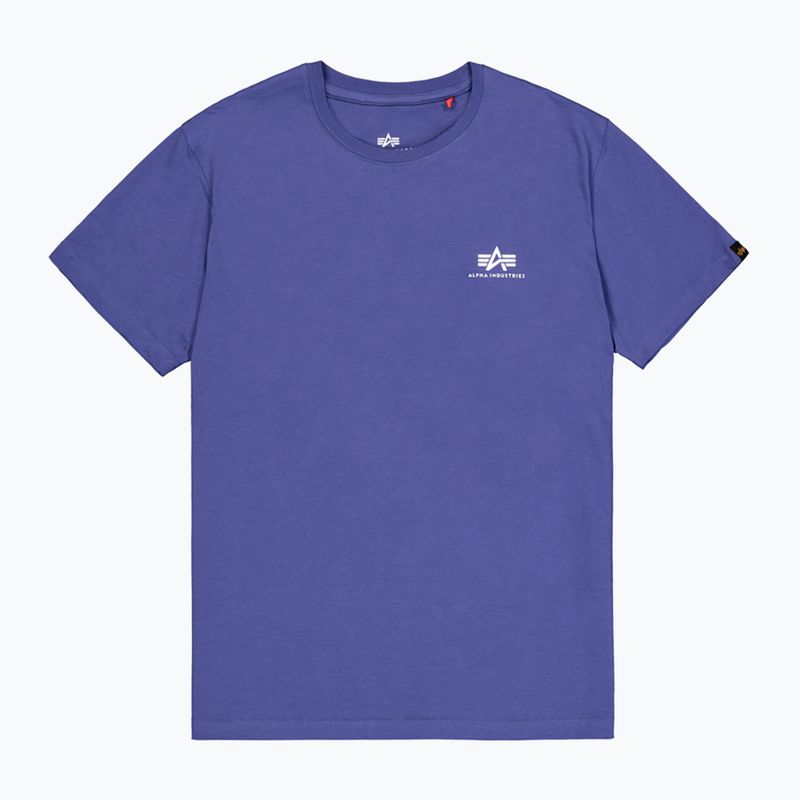 Herren Alpha Industries Basic Small Logo Nacht lila T-shirt
