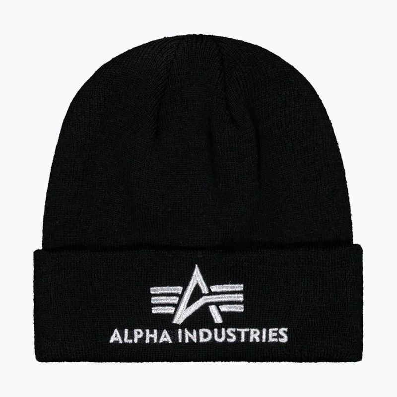 Alpha Industries 3D schwarz/silberne Kappe