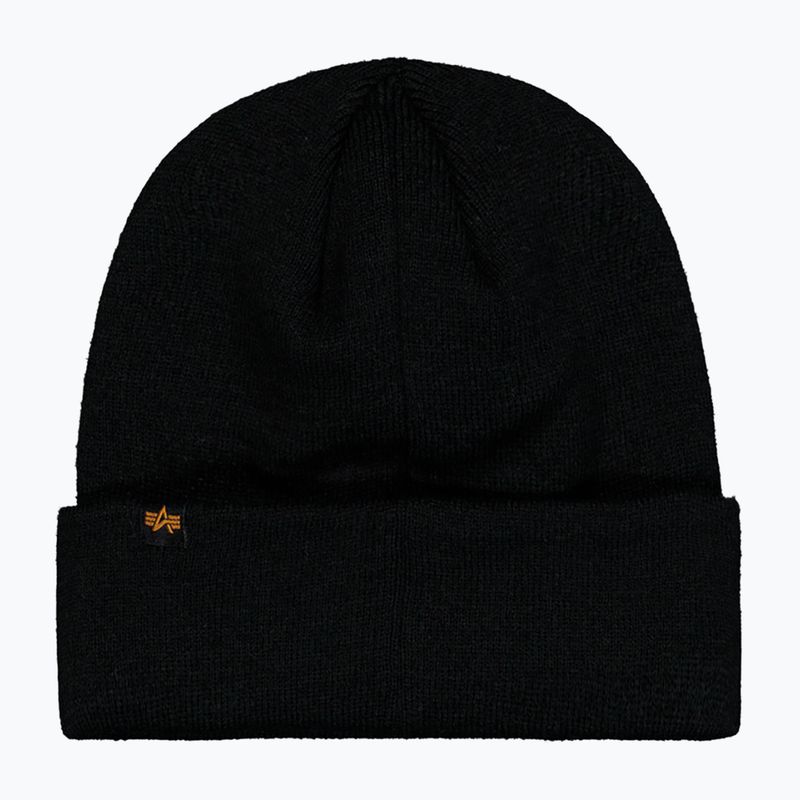 Wintermütze Alpha Industries Metal Logo Beanie black 2