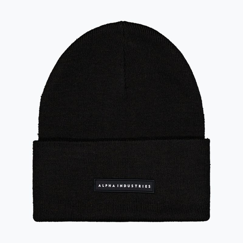 Mütze Alpha Industries Rubber Logo Beanie black