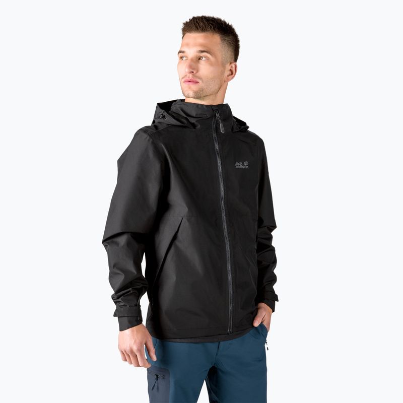 Jack Wolfskin Herren Hardshelljacke Evandale schwarz 1111131_6000