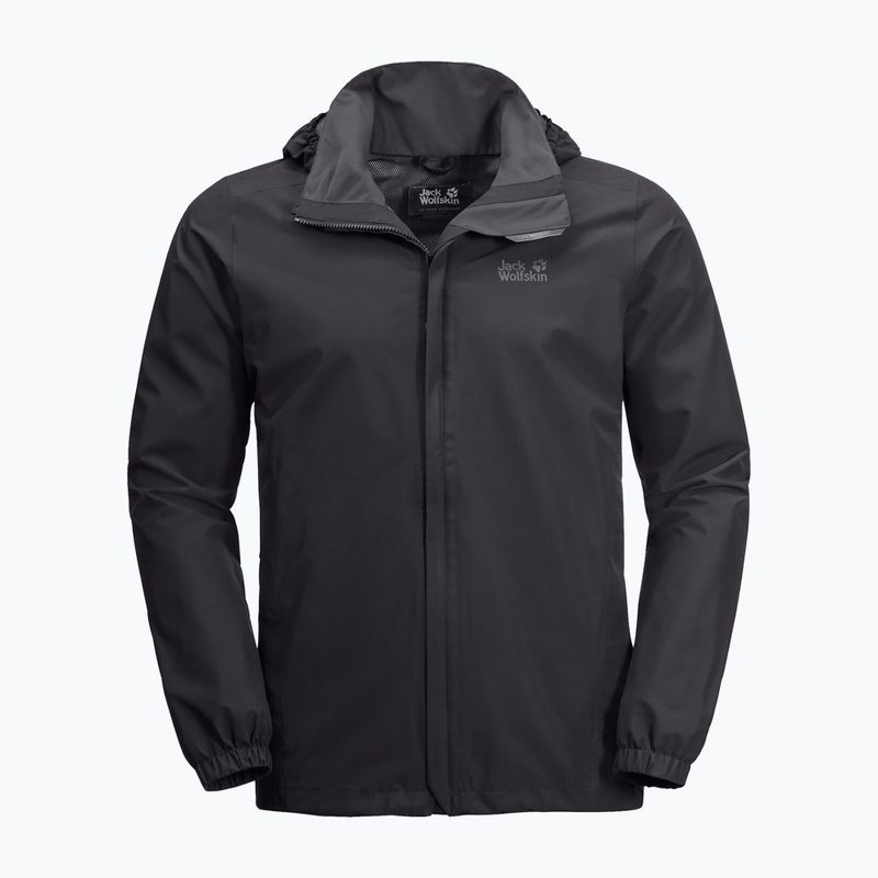 Jack Wolfskin Herren Stormy Point Regenjacke schwarz 1111141_6000