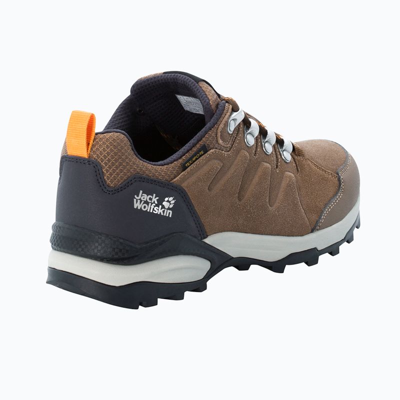 Jack Wolfskin Damen-Trekkingstiefel Refugio Texapore Low braun / apricot 8