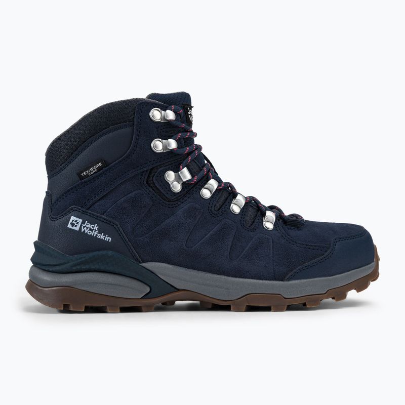 Jack Wolfskin Damen-Trekkingstiefel Refugio Texapore Mid navy blau 4050871 2