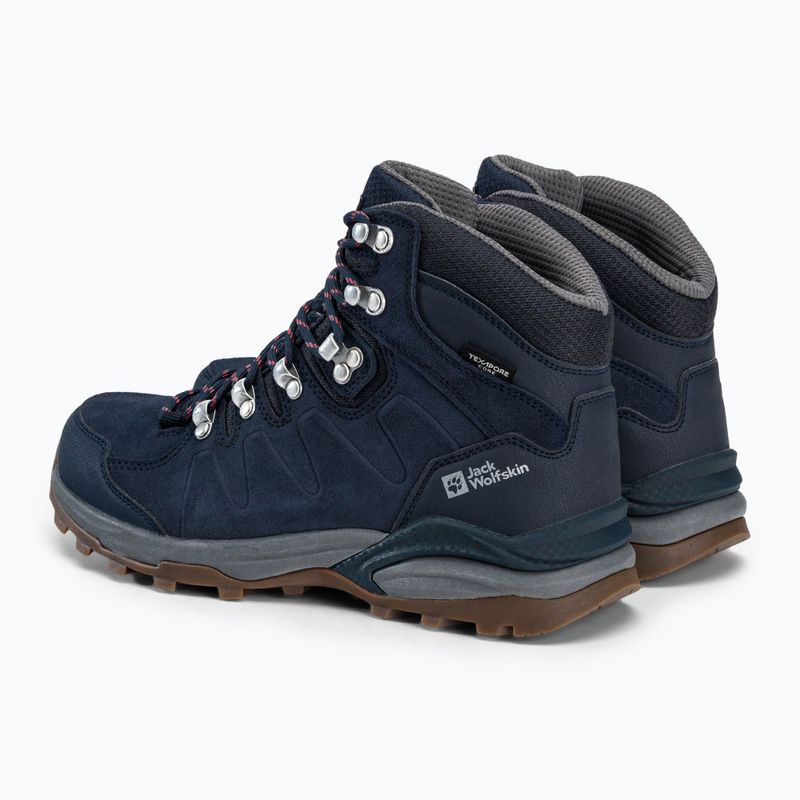 Jack Wolfskin Damen-Trekkingstiefel Refugio Texapore Mid navy blau 4050871 3