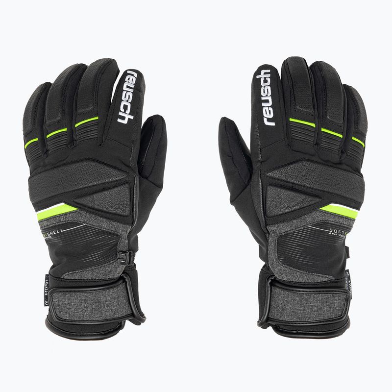 Reusch Storm R-Tex Xt Skihandschuh schwarz/schwarz melange/neongrün 3