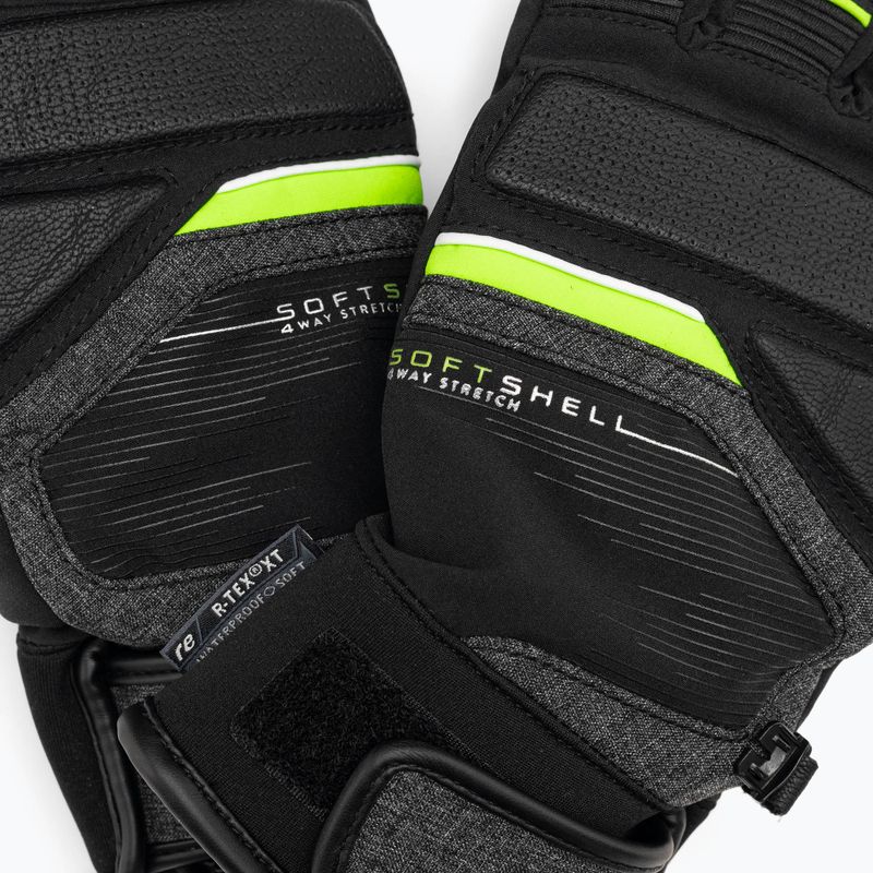 Reusch Storm R-Tex Xt Skihandschuh schwarz/schwarz melange/neongrün 5