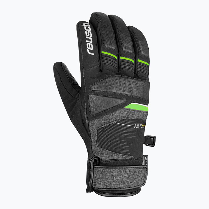 Reusch Storm R-Tex Xt Skihandschuh schwarz/schwarz melange/neongrün 6