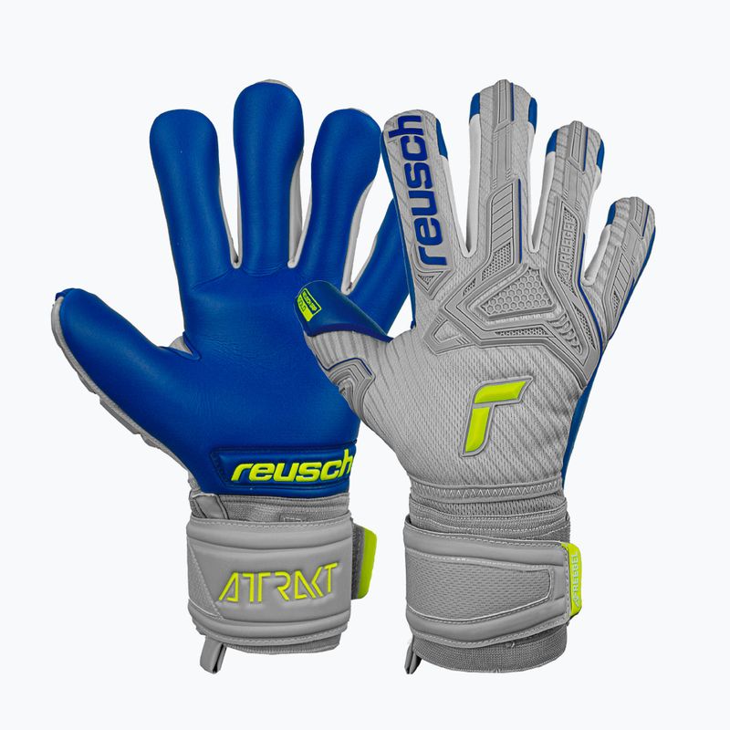 Reusch Attrakt Freegel Gold Finger Support Torwarthandschuhe Grau 5270130-6006 5