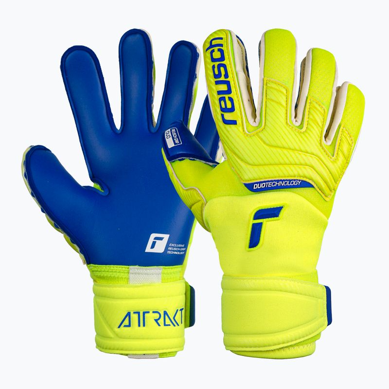 Reusch Attrakt Duo Torwarthandschuhe gelb-blau 5270055 5