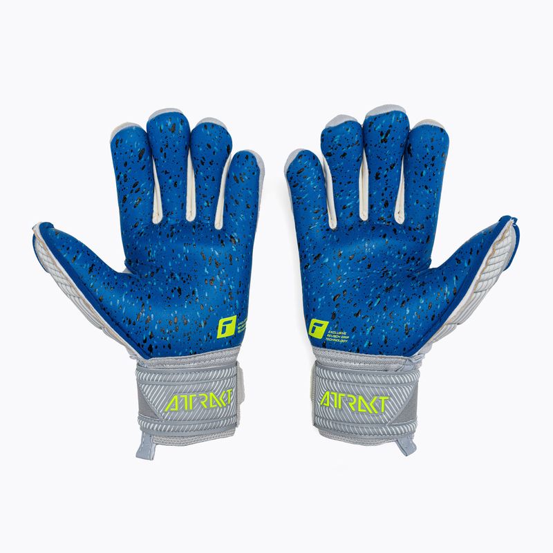 Torwarthandschuhe Kinder Reusch Attrakt Fusion Finger Support Guardian grau 527294 2