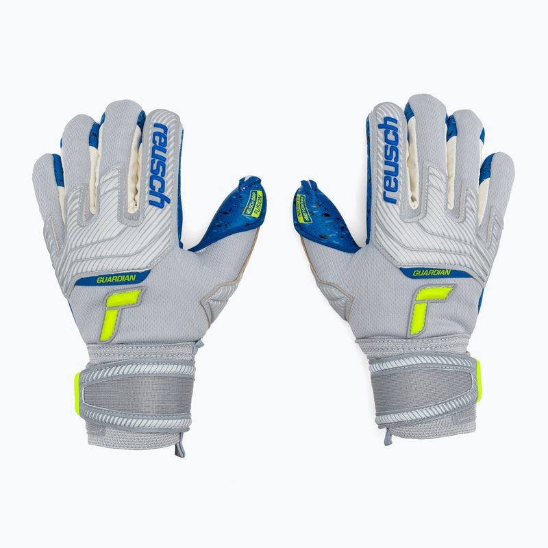 Torwarthandschuhe Kinder Reusch Attrakt Fusion Finger Support Guardian grau 527294 3